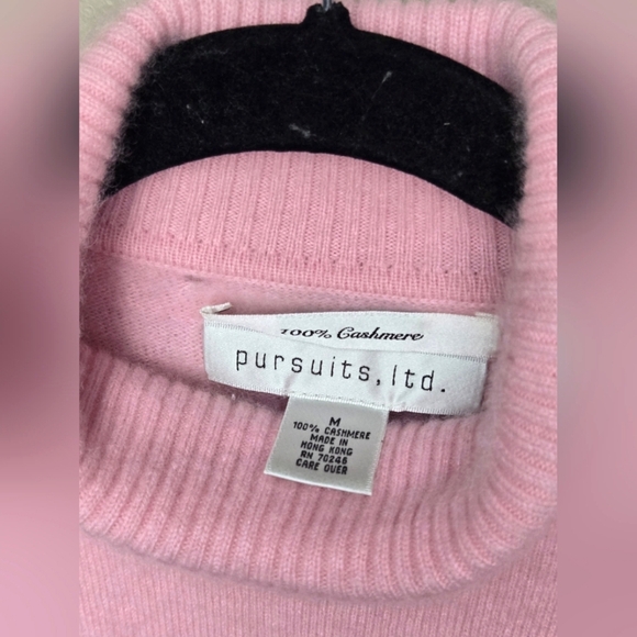 Vintage Pursuits 100% Cashmere Quiet Luxury Preppy Turtleneck Sweater, Medium - Picture 2 of 2